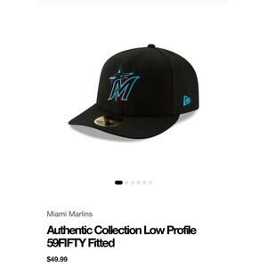 Miami Marlins Authentic Collection Low Profile 59FIFTY Fitted Baseball Cap 6 7/8